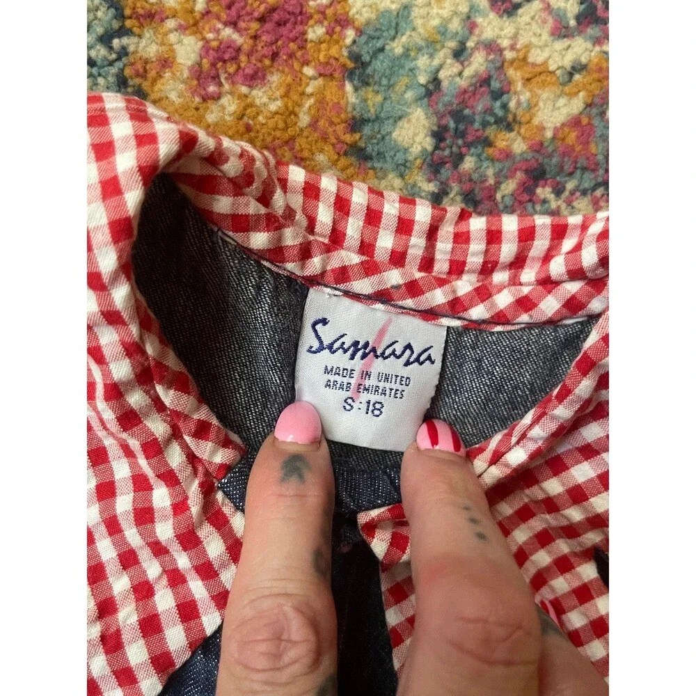 Vintage Samara Plaid Watermelon Dress